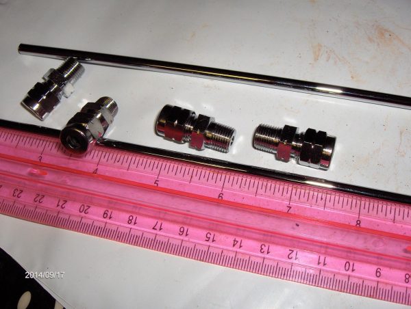 Harley Sportster Chome Engine Oil Lines and Fittings..1957-84. 17324-57