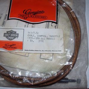 HARLEY SHOVELHEAD,SPORTSTER, BRAIDED THROTTLE CABLE 1976-80 P/N 91718-82